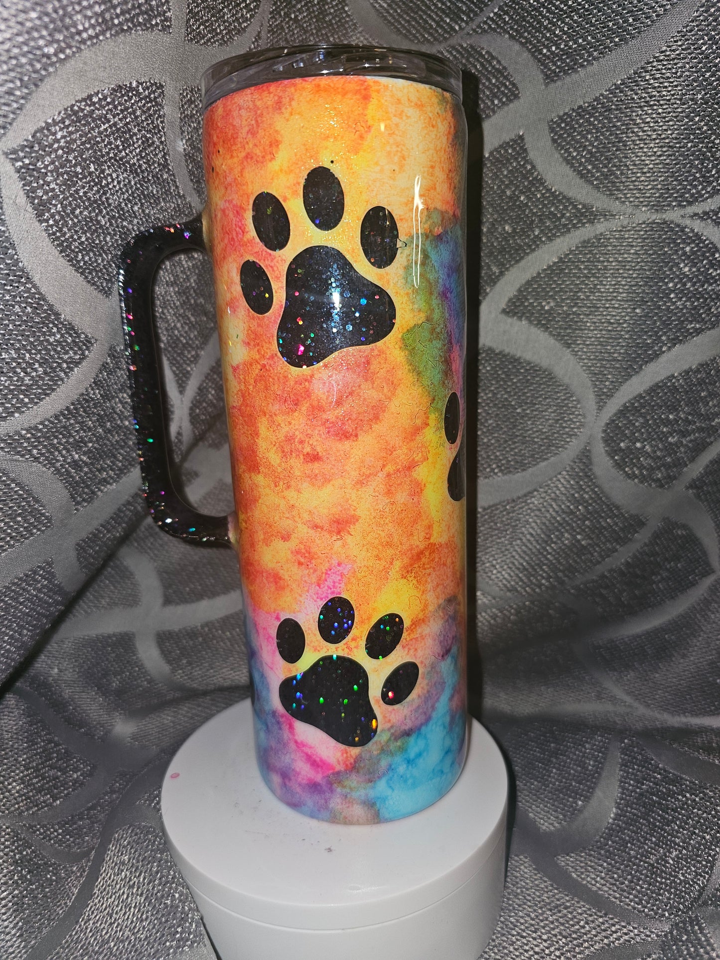 20oz Skinny Handle Paw Print