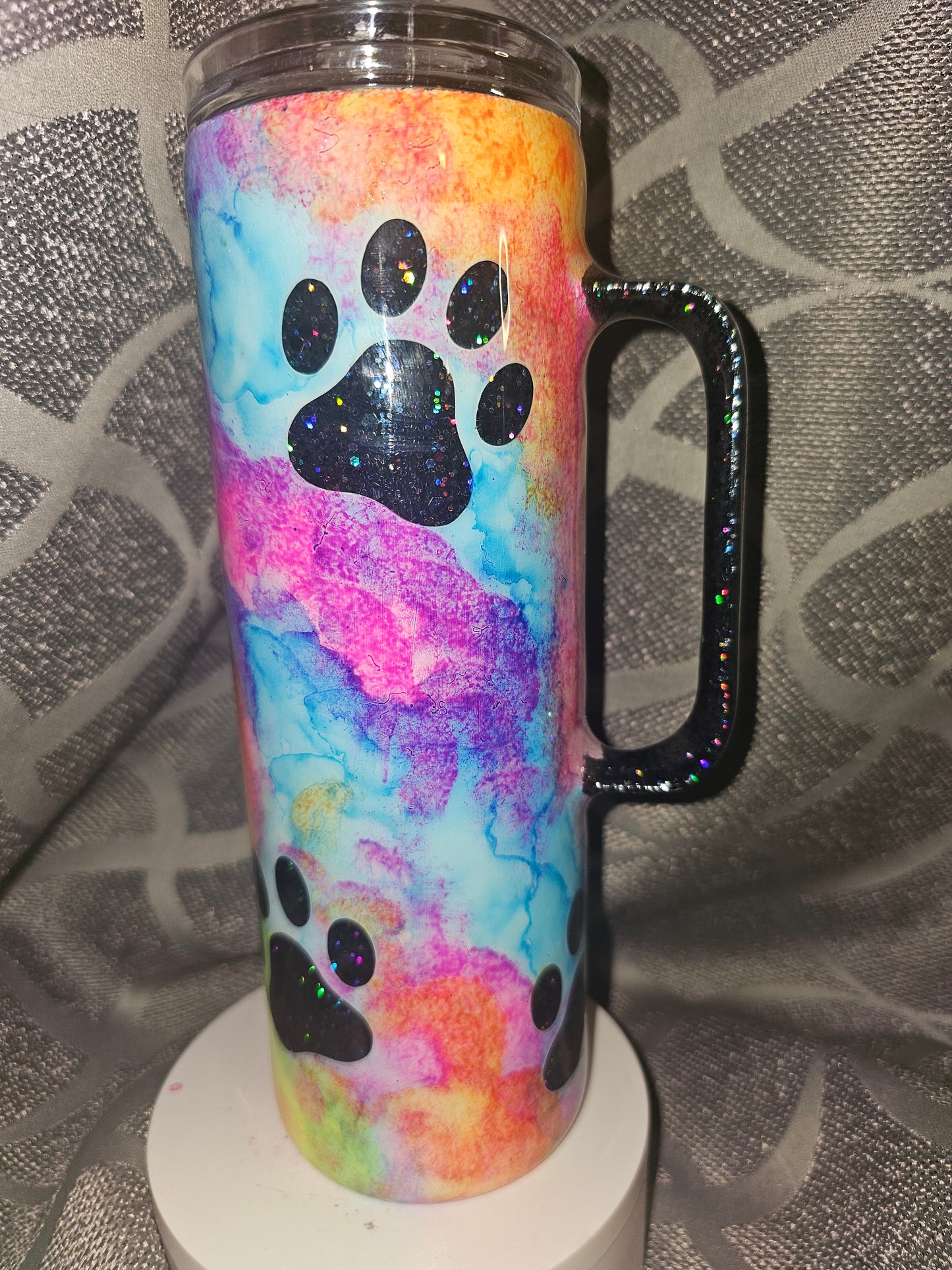 20oz Skinny Handle Paw Print