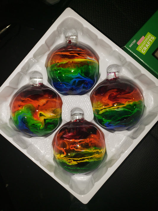 Rainbow GLASS ornaments